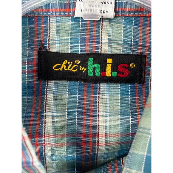 Brush popper large snap button shirt chic by his plaid - Picture 7 of 9